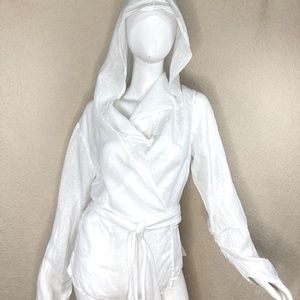 Grizas Linen Hooded Wrap Top